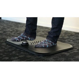 Insitu image of the Vitalise Standing desk mat which has raised acuressure dots to provide deep foot circulation and pressure reflief