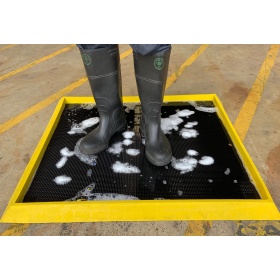 Insitu image of the Sanitising Foot Bath perfecr for fisheries industy