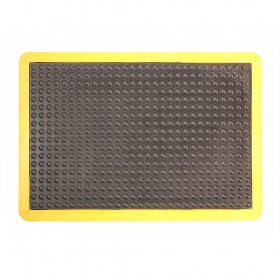 Full product image of the bubble mat with the yellow trim