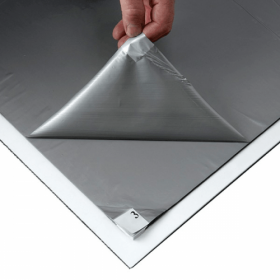 Product image of the easy peel off disposable layers which can be held in a non-skid frame