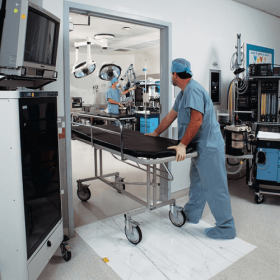 Insitu image of the Clean Room Sticky Mat used in a hospital, suitable for maintaining sterile and dust free areas