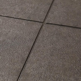 Close up product image of this unique flooring solution with Optional edging ramps where light-weight wheeled carts or trolleys need to mount mats.