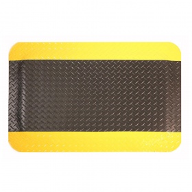 Full product image of the Diamond Plate Gel Mat which is anti fatigue and designed to cater to industrial areas where mats deliever safety and comfort.