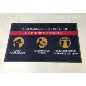 These versatile Social Distancing Floor Mats help to send a clear message as customers enter your premises. They also help to keep floors clean and safe. 