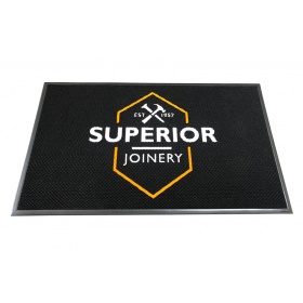 Image of a custom Superguard Logo Inlay Mat for a retail space.