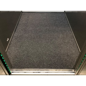 Image of an installation superguard entrance mat into an elevator.