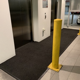 Insitu image of a lift mat installed infront of a lift area
