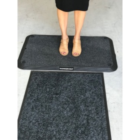 Insitu product of the MicroShield Foot Bath used before stepping onto a PrintPlush Mat 