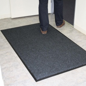 Insitu image of the EntryPlush mat which is stain and heat resistant and suited for infoor and outdoor high foot traffic applications.