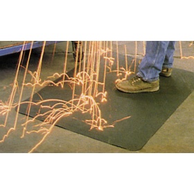 Insitu image of the Sparksafe Welding Mat which is perfect for comfort and protection when welding.