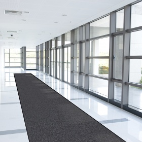 Insitu image of the Foris Entry Matting used in hallways to help keep the floor clean and safe. Can be custom made t measure.