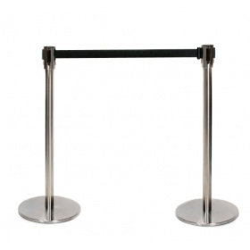 Full product image of two retractable barriers used for crown control