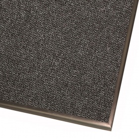 Corner product image of the charcoal superguard entrance mat with optional edging.