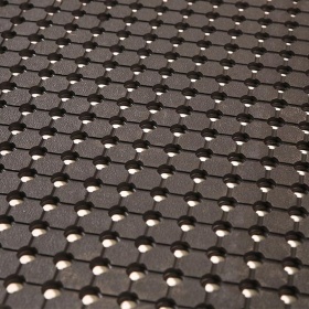 Close up image of the rubber nibs that offer anti-fatigue properties and offers elevation 
