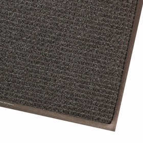 Corner product image of charcoal, polypropylene Waterhog Classic Mat made for commercial and residential entrances